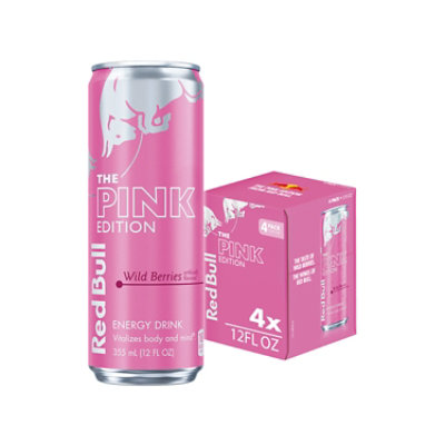 Red Bull Pink Edition Energy Drink Wild Berries Pack Of 4 Can - 12 Fl. Oz. - Image 1