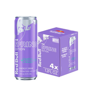 Red Bull Spring Edition Energy Drink Grapefruit With 114Mg Caffeine In 4 Pack Can - 12 Fl. Oz. - Image 1