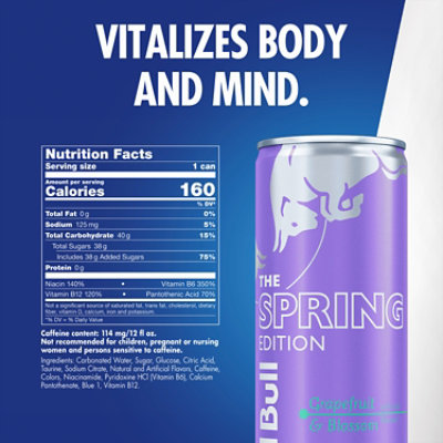 Red Bull Spring Edition Energy Drink Grapefruit With 114Mg Caffeine In 4 Pack Can - 12 Fl. Oz. - Image 2