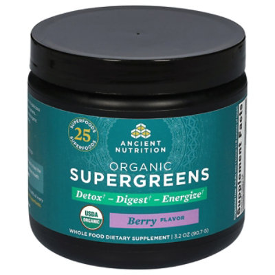Organic Supergreens Power Berry 90gr - 90 GR - Image 1