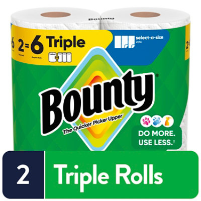 Bounty 2 Triple Roll Select-a-size White - 2 RL - Image 1