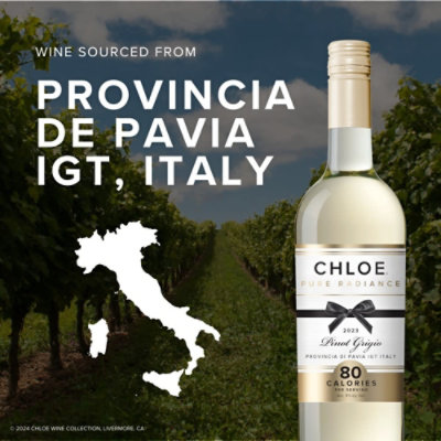Chloe Pure Radiance Pinot Grigio Wine - 750 ML - Image 5