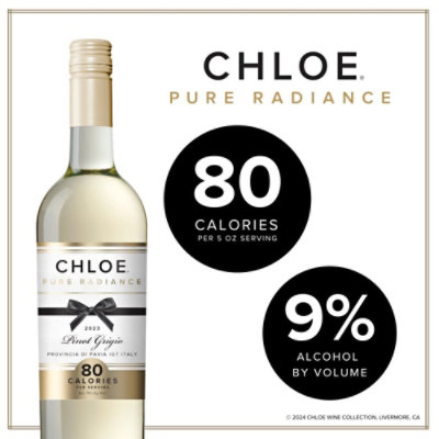 Chloe Pure Radiance Pinot Grigio Wine - 750 ML - Image 3