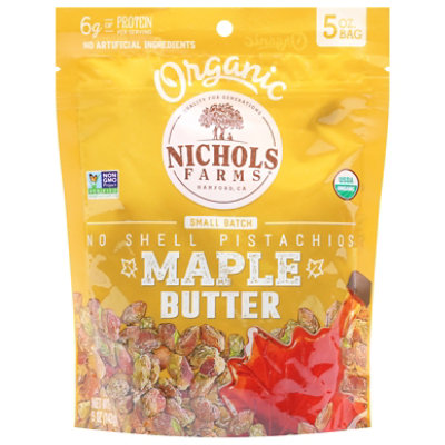 Nichols Farms Organic Maple Butter No Shell Pistachios - 5 OZ - Image 2