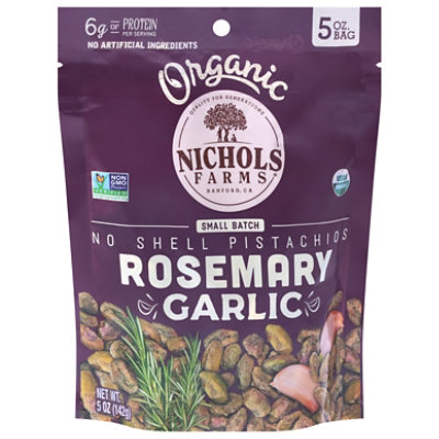 Nichols Farms Organic Rosemary Garlic No Shell Pistachios - 5 OZ - Image 3