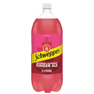 Schweppes Cranberry Raspberry Ginger Ale Soda - 2 Liter - Image 1