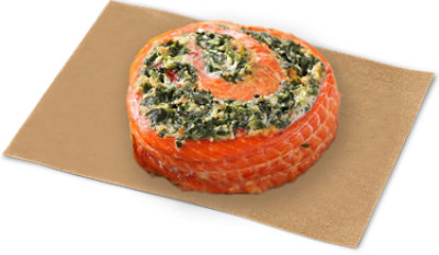 Salmon Pinwheeel W/crab Florentine Stuffing - 6 OZ - Image 1