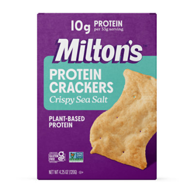 Miltons Crackers Sea Salt Protein 4.25oz - 4.25 OZ - Image 1