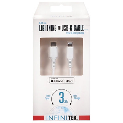 3.3ft C94mfi Lightning To Typec Cable-white - 1 EA - Image 1
