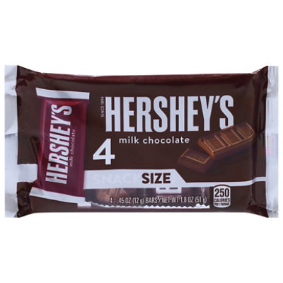 Hersheys Milk Chocolate Snack Size Bar 4-pack - 1.8 OZ - Image 2