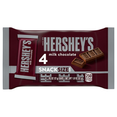 Hersheys Milk Chocolate Snack Size Bar 4-pack - 1.8 OZ - Image 1