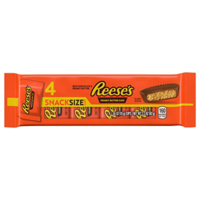 Reeses Milk Chocolate Peanut Butter Cup Snack Size Bar 4-pack - 2.2 OZ - Image 2