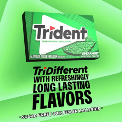 3 Pk Trident Gum Spearmint Sugar Free - 42 CT - Image 5