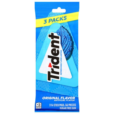 3pk Trident Gum Original Sugar Free - 42 CT - Image 3