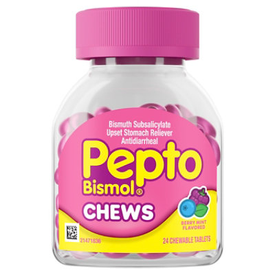 Pepto-bismol Multi-symptom Multi-symptom Multi-symptom Stomach Pan Chew Berry Mint - 24 CT - Image 1