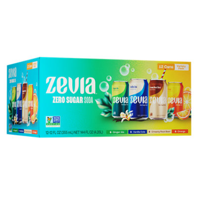 Zevia 4 Flavor Variety Pack 12-12fz - 12-12 FZ - Image 2