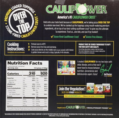 Caulipower Pizza Over The Top Spicy Chicken Sausage - 14 OZ - Image 6