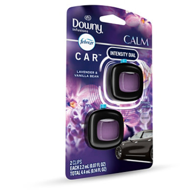 Febreze Car Air Freshener Vent Clips Downy Infusions Calm - 2-.07 Oz. - 2-.07FZ - Image 1