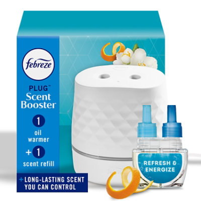 Febreze Plug Scent Booster Kit Refresh & Energize - 1 Warmer Plus .87 Oz. Refill - Each - Image 1