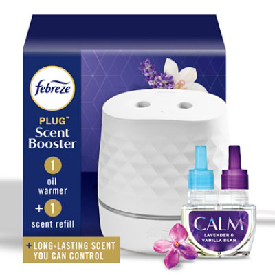 Febreze Plug Scent Booster Kit Downy Infusions Calm - 1 Warmer  .87 Oz Refill - Each - Image 1