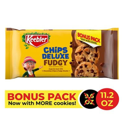 Keebler Chips Deluxe Fudgy Chocolate Chip Cookies with Chunks of Keebler Fudge - 11.2 Oz - Image 1