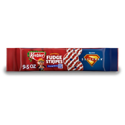 Keebler Superman Fudge Stripes Strong Berry Cookies - 9.5 Oz - Image 1