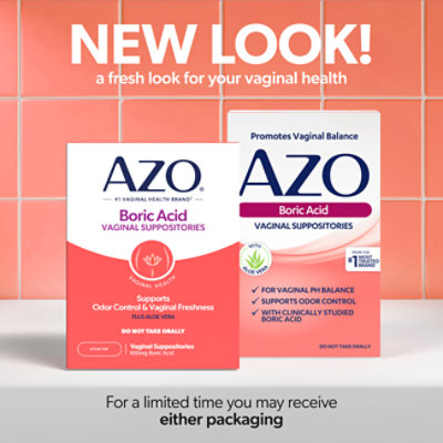 AZO Boric Acid Helps Support Odor Control and Intimate Health Vaginal Suppositories - 30 Count - Image 4