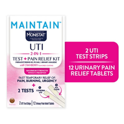Monistat Urinary Track Pain Relief 12ct Kit With Test Strips - 12 CT