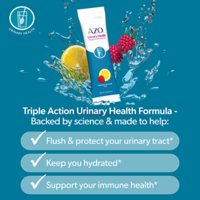 AZO Urinary Tract Health Ready To Mix Raspberry Lemonade Single Serve Packets - 10 Count - Image 4