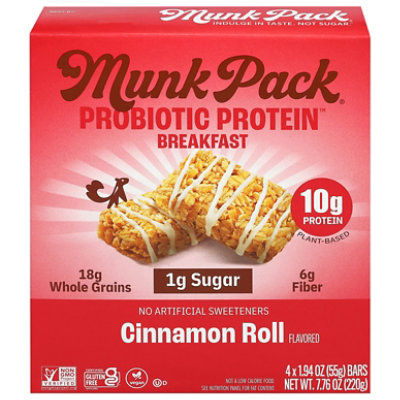 Munk Pack Breakfast Bar Cinnamon Roll 4pk - 7.76 OZ - Image 1
