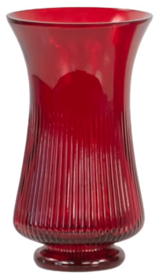 Overjoyed Boutique Footed Vase Small Red - Each - Image 1