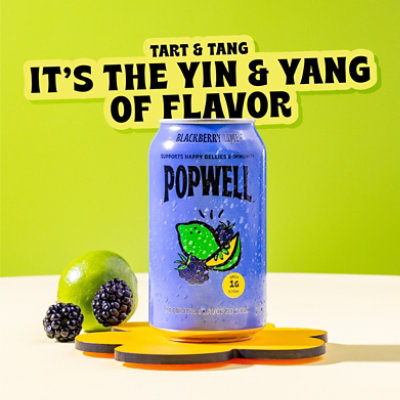 Popwell Blackberry Lime - 12 Fl. Oz. - Image 2