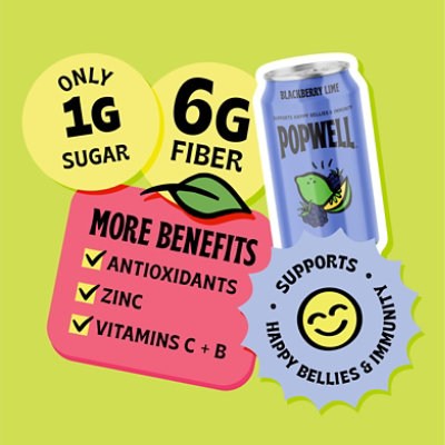 Popwell Blackberry Lime - 12 Fl. Oz. - Image 3