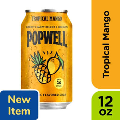 Popwell Tropical Mango - 12 Fl. Oz.