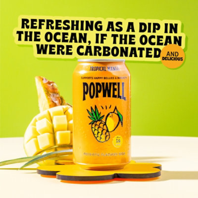 Popwell Tropical Mango - 12 Fl. Oz. - Image 2