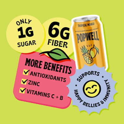 Popwell Tropical Mango - 12 Fl. Oz. - Image 3