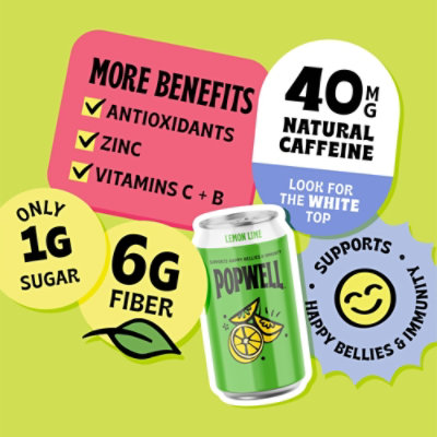 Popwell Lemon Lime - 12 Fl. Oz. - Image 3