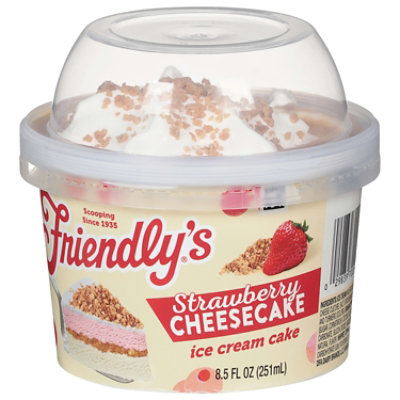 Friendly's Ice Cream Cake Singles Strawberry Cheesecake 8.5 Fluid Ounce Cup - 8.5 FZ - Image 4