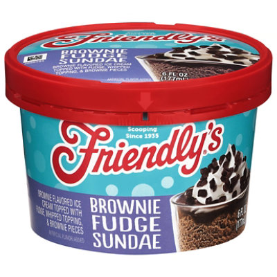 Friendlys Ice Cream Cups Sundae Brownie Fudge 6 Fluid Ounce - 6 FZ - Image 3