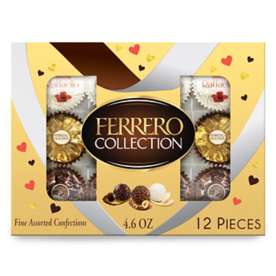 Ferrero Collection Fine Assorted Confections Valentines Day Ribbon Heart Gift Box 12 pc - 4.6 Oz - Image 1
