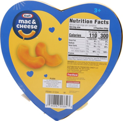 Kraft Mac & Cheese Heart Box W/plush - 3.10 OZ - Image 5