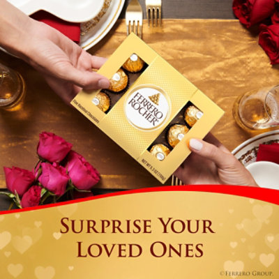 Ferrero Rocher Premium Gourmet Milk Chocolate Hazelnut Valentine's Day Gift Box 12 Count - 5.3 Oz - Image 1