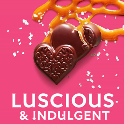 Ghirardelli Dark Chocolate Sea Salt Caramel Duet Hearts - .69 OZ - Image 5