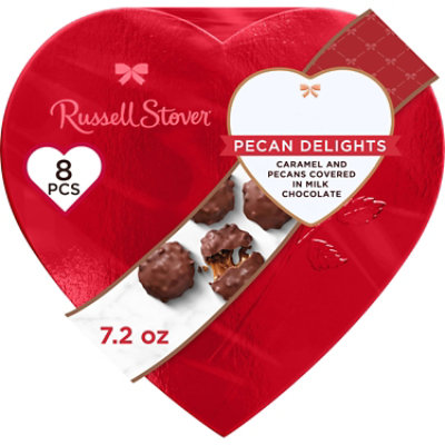 Russell Stover Pecan Delight Red Foil Heart - 7.2 OZ - Image 1
