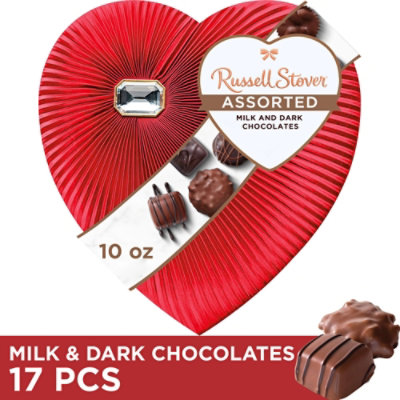 Russell Stover Diamond Br Heart - 10 OZ - Image 1