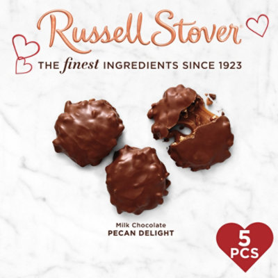 Russell Stover Red Foil Pecan Delight Heart - 4.5 OZ - Image 2