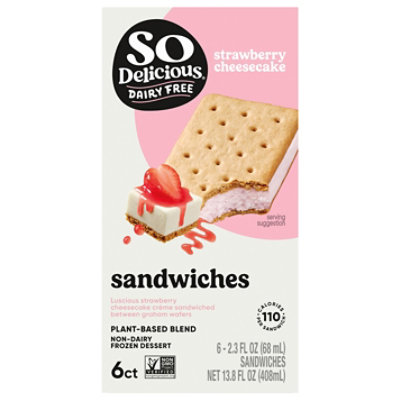 So Delicious Frozen Pb Blend Strawberry Cheesecake Sandwich, 6-2.3 Fz - 6-2.3FZ - Image 3