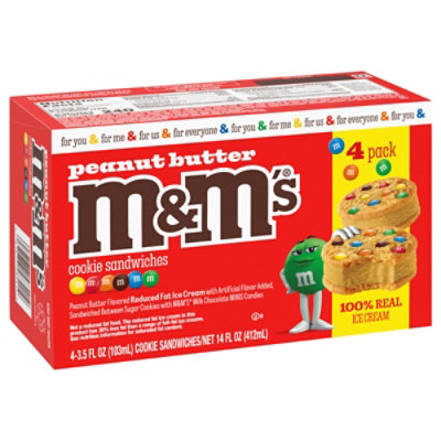 M&ms Peanut Butter Ice Cream Sandwich 4 -3.5 Fz - 4-3.5FZ - Image 2