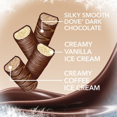 DOVE Vanilla & Mocha Ice Cream Mini Milk Chocolate Ice Cream Bars - 10 Count - Image 2