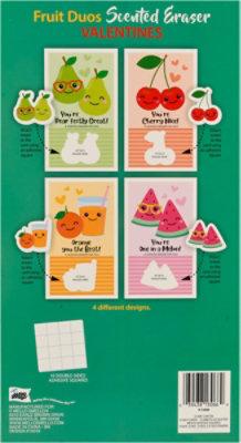 Mello Smello Fruit Duo Scented Erasers Card Kit - 16 Count - Image 3